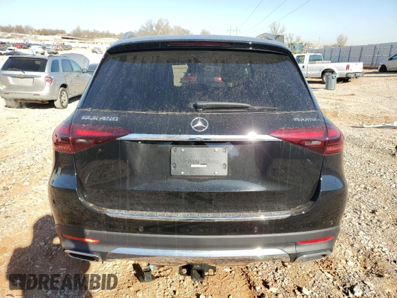 2025 Mercedes-Benz GLE 450 with VIN 4JGFB5KB8SB336062, listed as a Copart auction lot 42207995 with 3,674 mi miles and Salvage title. Bid and sale history available at DreamBid. Image 6.