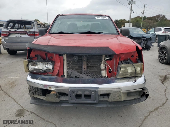 2005 Chevrolet Colorado Z85 with VIN 1GCDT198258101685, listed as a Copart auction lot 73036314 with 214,622 mi miles and Salvage Title. Bid and sale history available at carsss.com. Image 5.