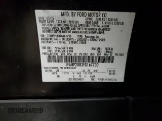 2015 Ford Taurus SE с VIN 1FAHP2D83FG167730, выставлен на аукционе Copart как лот 57817935 с пробегом 172 180 миль миль и Чистый • Clean title. История ставок и продаж доступна на DreamBid. Изображение 12.