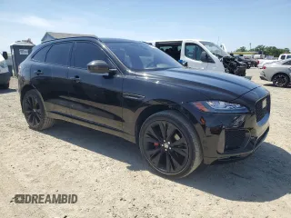 2019 Jaguar F-Pace S with VIN SADCM2FV1KA395386, listed as a Copart auction lot 54336645 with 43,020 mi miles and Salvage Title. Bid and sale history available at DreamBid. Image 4.