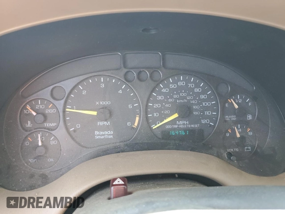 1998 Oldsmobile Bravada z VIN 1GHDT13W8W2702234, wystawiony jako Copart lot #61893974 z przebiegiem 164 761 mil mil oraz Szkoda całkowita • Salvage title. Historia ofert i sprzedaży dostępna na DreamBid. Obrazek 9.