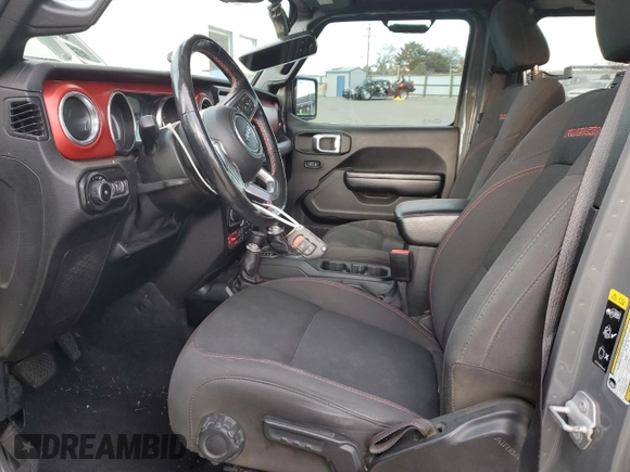 2021 Jeep Wrangler Unlimited Rubicon with VIN 1C4HJXFN1MW687231, listed as a Copart auction lot 85947774 with 35,076 mi miles and Salvage Title. Bid and sale history available at DreamBid. Image 7.