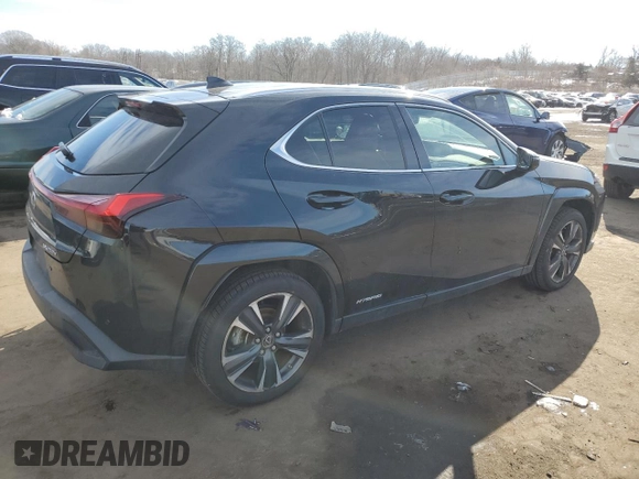 2022 Lexus UX 250h with VIN JTHP9JBH8N2057425, listed as a Copart auction lot 45984885 with 44,924 mi miles and Salvage title. Bid and sale history available at DreamBid. Image 3.