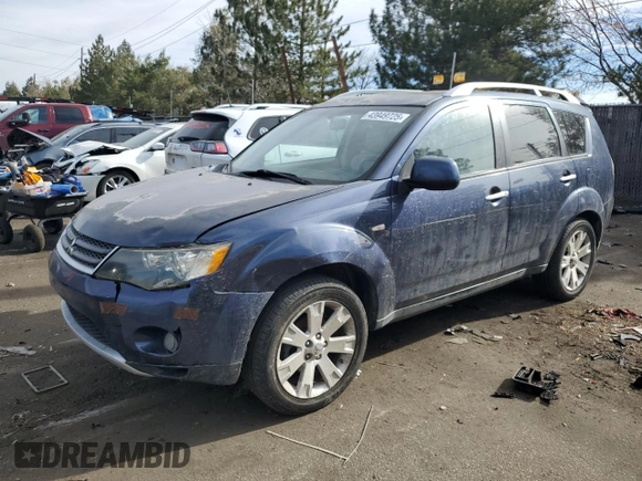 2007 Mitsubishi Outlander XLS with VIN JA4MT41X17Z020320, listed as a Copart auction lot 43949725 with 214,347 mi miles and Salvage Title. Bid and sale history available at carsss.com. Image 1.