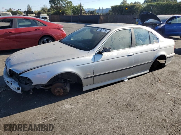 2001 BMW 5 Series 525i with VIN WBADT33491GF41517, listed as a Copart auction lot 72579754 with 0 mi miles and Salvage Title. Bid and sale history available at carsss.com. Image 1.