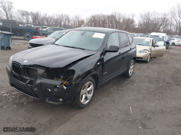 2011 BMW X3 28i with VIN 5UXWX5C50BL702409, listed as a IAAI auction lot 41170367 with 154,071 mi miles. Bid and sale history available at carsss.com. Image 17.