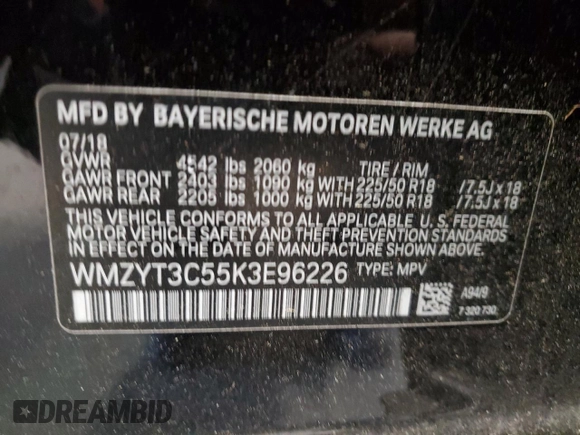 2019 MINI Countryman Cooper S with VIN WMZYT3C55K3E96226, listed as a Copart auction lot 76379034 with 51,324 mi miles and Salvage Title. Bid and sale history available at carsss.com. Image 13.