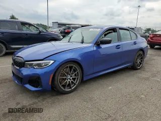 2021 BMW 3 Series M340i xDrive with VIN 3MW5U9J07M8B90157, listed as a Copart auction lot 57823394 with 0 mi miles and Salvage Title. Bid and sale history available at carsss.com. Image 1.