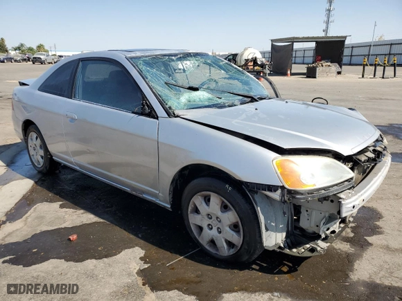 2001 Honda Civic EX with VIN 1HGEM21941L032535, listed as a Copart auction lot 67629724 with 314,971 mi miles and Salvage Title. Bid and sale history available at carsss.com. Image 4.