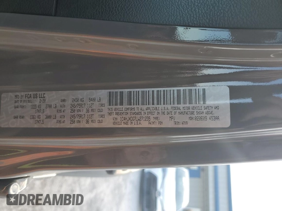 2020 Jeep Wrangler Unlimited Sport S z VIN 1C4HJXDG7LW271235, wystawiony jako Copart lot #48398275 z przebiegiem 62 734 mil mil oraz Szkoda całkowita • Salvage title. Historia ofert i sprzedaży dostępna na DreamBid. Obrazek 14.