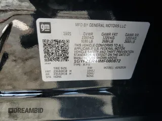 2021 Cadillac XT4 FWD Sport with VIN 1GYFZER44MF080872, listed as a Copart auction lot 86344534 with 23,865 mi miles and Salvage Title. Bid and sale history available at DreamBid. Image 13.