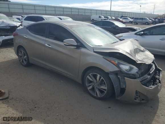 2015 Hyundai Elantra Limited with VIN 5NPDH4AE9FH578413, listed as a Copart auction lot 44243195 with 143,192 mi miles and Salvage Title. Bid and sale history available at carsss.com. Image 4.