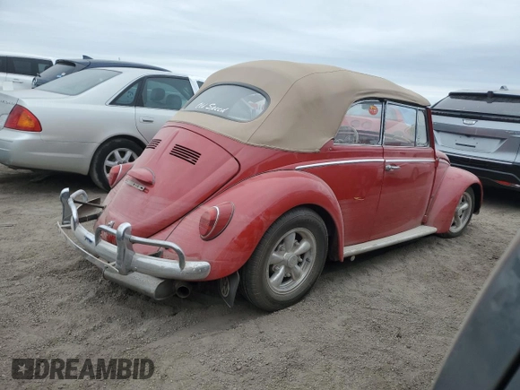 1965 Volkswagen Beetle with VIN 3364004, listed as a Copart auction lot 75647994 with 95,406 mi miles and Salvage Title. Bid and sale history available at DreamBid. Image 3.