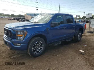 2023 Ford F-150 XL with VIN 1FTEW1EP8PKE04419, listed as a Copart auction lot 60843835 with 31,684 mi miles and Salvage title. Bid and sale history available at DreamBid. Image 1.