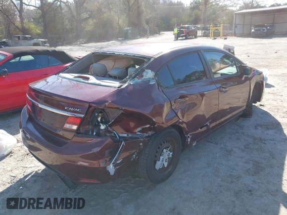 2015 Honda Civic Sedan LX with VIN 19XFB2F56FE244819, listed as a IAAI auction lot 41744828 with 128,500 mi miles. Bid and sale history available at carsss.com. Image 4.