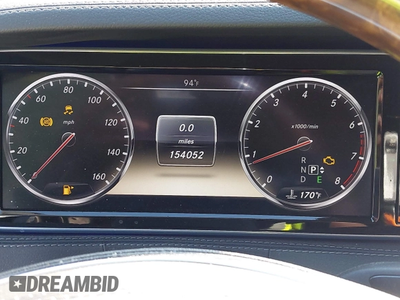 2014 Mercedes-Benz S 550 with VIN WDDUG8FB6EA052020, listed as a IAAI auction lot 42639161 with 154,052 mi miles and . Bid and sale history available at DreamBid. Image 7.