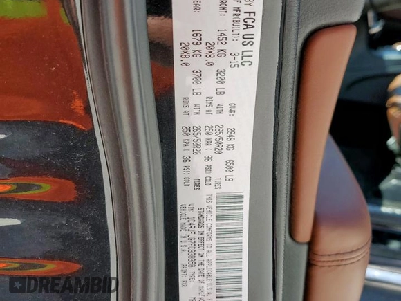 2015 Jeep Grand Cherokee Summit with VIN 1C4RJFJG7FC838858, listed as a Copart auction lot 53750615 with 53,552 mi miles and Clean title. Bid and sale history available at DreamBid. Image 13.