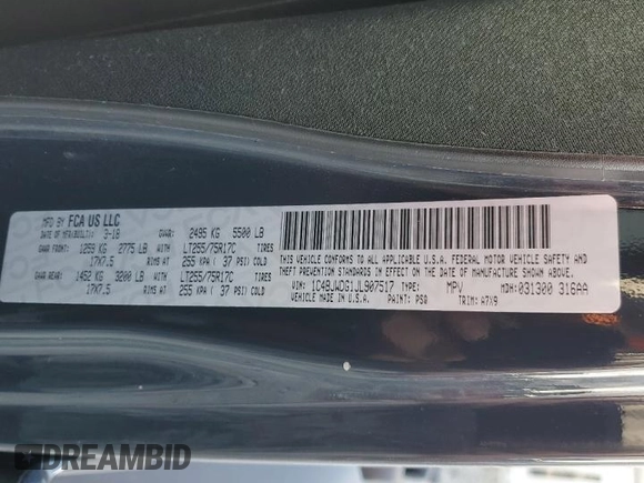 2018 Jeep Wrangler JK Unlimited Sport S with VIN 1C4BJWDG1JL907517, listed as a Copart auction lot 77398184 with 60,217 mi miles and Salvage Title. Bid and sale history available at carsss.com. Image 12.