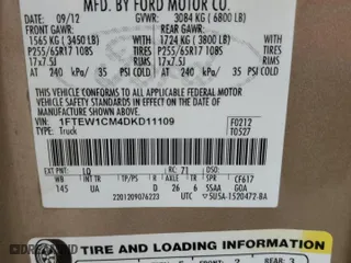 2013 Ford F-150 XL with VIN 1FTEW1CM4DKD11109, listed as a Copart auction lot 74520244 with 194,773 mi miles and Salvage Title. Bid and sale history available at carsss.com. Image 12.
