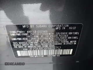 2023 Subaru Forester Touring with VIN JF2SKARC4PH409752, listed as a IAAI auction lot 41798684 with 12,545 mi miles. Bid and sale history available at carsss.com. Image 9.