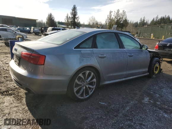 2013 Audi A6 3.0T Prestige with VIN WAUHGAFC9DN008402, listed as a Copart auction lot 88775485 with 54,220 mi miles and Salvage Title. Bid and sale history available at carsss.com. Image 3.