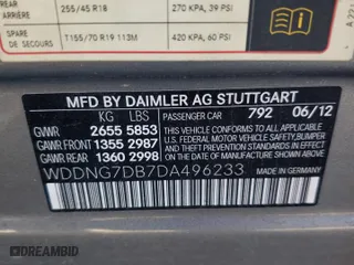 2013 Mercedes-Benz S-Class S 550 with VIN WDDNG7DB7DA496233, listed as a Copart auction lot 46756045 with 131,715 mi miles and Salvage Title. Bid and sale history available at carsss.com. Image 14.