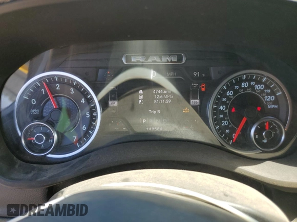 2021 Ram 2500 Tradesman with VIN 3C6UR4HJ2MG604556, listed as a Copart auction lot 55568605 with 149,584 mi miles and Salvage title. Bid and sale history available at DreamBid. Image 9.