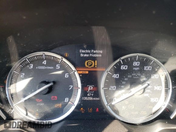 2018 Acura TLX w/Technology Pkg with VIN 19UUB1F52JA003256, listed as a Copart auction lot 40161213 with 135,206 mi miles. Bid and sale history available at carsss.com. Image 9.
