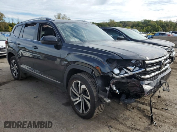 2023 Volkswagen Atlas SEL with VIN 1V2BP2CA9PC552396, listed as a Copart auction lot 73565154 with 14,687 mi miles and Salvage title. Bid and sale history available at DreamBid. Image 4.