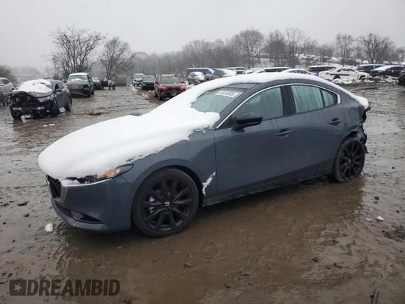 2025 Mazda 3 S Carbon Edition with VIN JM1BPBCM0S1757508, listed as a Copart auction lot 44410305 with 358 mi miles and Salvage Title. Bid and sale history available at DreamBid. Image 1.