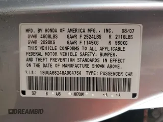2008 Acura TL with VIN 19UUA66248A004764, listed as a Copart auction lot 50085275 with 302,613 mi miles and Salvage Title. Bid and sale history available at carsss.com. Image 14.