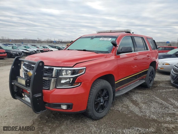 2019 Chevrolet Tahoe Commercial with VIN 1GNSKFEC9KR392023, listed as a Copart auction lot 88922385 with 90,181 mi miles and Salvage Title. Bid and sale history available at carsss.com. Image 1.