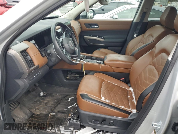 2023 Nissan Pathfinder Platinum with VIN 5N1DR3DK7PC262574, listed as a Copart auction lot 44063835 with 13,480 mi miles and Salvage title. Bid and sale history available at DreamBid. Image 7.