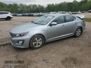 2014 Kia Optima Hybrid LX with VIN KNAGM4AD0E5073615, listed as a Copart auction lot 53137495 with 129,752 mi miles and Salvage Title. Bid and sale history available at carsss.com. Image 1.