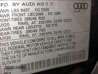 2018 Audi Q7 Premium Plus with VIN WA1LHAF70JD024688, listed as a IAAI auction lot 42567863 with 151,660 mi miles and . Bid and sale history available at DreamBid. Image 9.