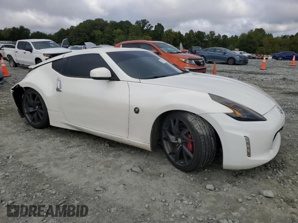 2013 Nissan 370Z with VIN JN1AZ4EH2DM381951, listed as a Copart auction lot 73913174 with 71,583 mi miles and Salvage Title. Bid and sale history available at carsss.com. Image 4.