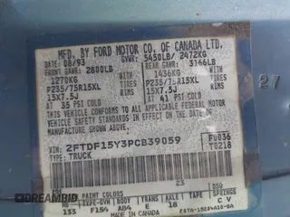 1993 Ford F-150 с VIN 2FTDF15Y3PCB39059, выставлен на аукционе IAAI как лот 42777160 с пробегом Не указан миль и . История ставок и продаж доступна на DreamBid. Изображение 9.