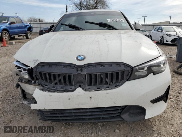2019 BMW 3 Series 330i with VIN WBA5R1C57KAK09187, listed as a Copart auction lot 45050205 with 0 mi miles and Salvage Title. Bid and sale history available at carsss.com. Image 5.
