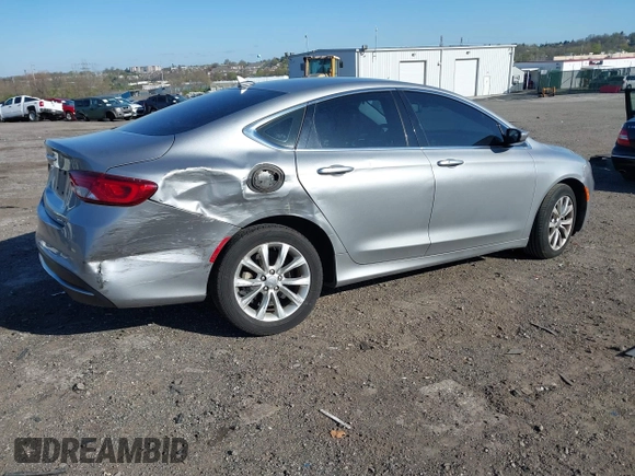 2015 Chrysler 200 C with VIN 1C3CCCCB7FN583055, listed as a IAAI auction lot 42062923 with 105,810 mi miles. Bid and sale history available at carsss.com. Image 4.