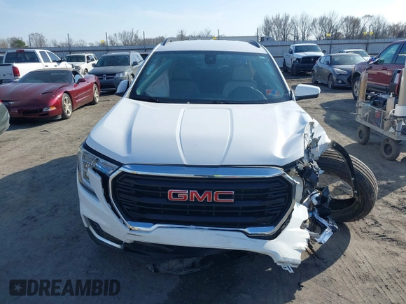 2022 GMC Terrain SLE with VIN 3GKALMEV3NL140632, listed as a IAAI auction lot 41570760 with 23,558 mi miles. Bid and sale history available at carsss.com. Image 12.