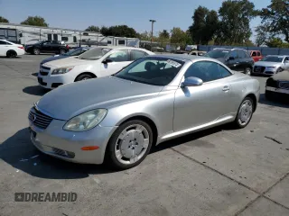 2002 Lexus SC 430 with VIN JTHFN48Y720029932, listed as a Copart auction lot 69795974 with 146,548 mi miles and Salvage Title. Bid and sale history available at carsss.com. Image 1.