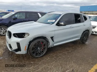 2022 BMW X3 M with VIN 5YM13EC09N9K01524, listed as a Copart auction lot 79260984 with 38,501 mi miles and Clean Title. Bid and sale history available at carsss.com. Image 1.