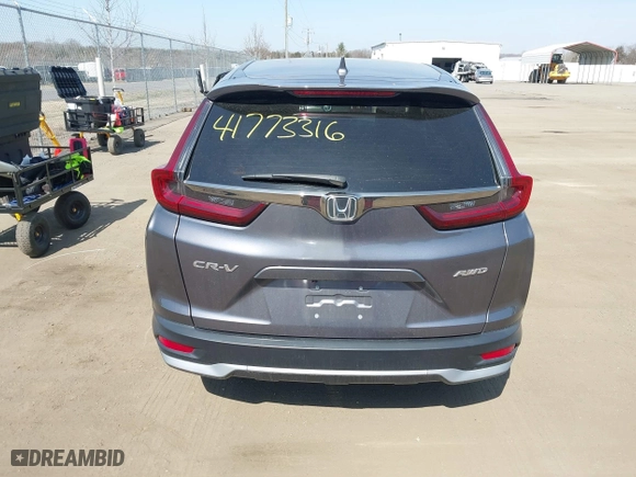 2022 Honda CR-V EX with VIN 5J6RW2H52NA007948, listed as a IAAI auction lot 41773316 with 56,767 mi miles. Bid and sale history available at carsss.com. Image 16.