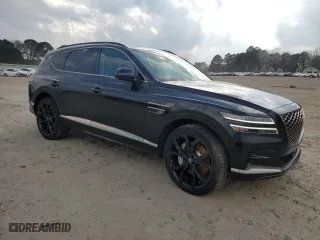 2024 Genesis GV80 with VIN KMUHCESC3RU174419, listed as a Copart auction lot 49470875 with 17,636 mi miles and Salvage Title. Bid and sale history available at carsss.com. Image 4.