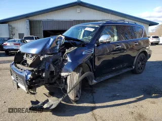 2018 Nissan Armada Platinum with VIN JN8AY2NE0J9732269, listed as a Copart auction lot 84616674 with 89,443 mi miles and Salvage Title. Bid and sale history available at carsss.com. Image 1.