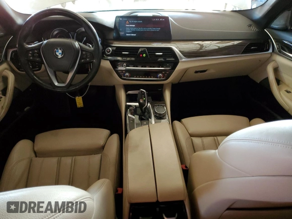 2018 BMW 5 Series 530e with VIN WBAJA9C53JG622997, listed as a Copart auction lot 79959024 with 127,486 mi miles and Salvage title. Bid and sale history available at DreamBid. Image 8.
