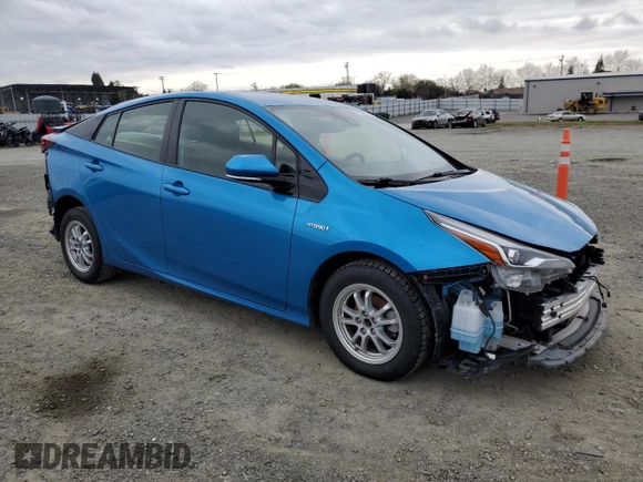 2019 Toyota Prius LE with VIN JTDL9RFU6K3003844, listed as a Copart auction lot 46900645 with 87,587 mi miles and Salvage Title. Bid and sale history available at DreamBid. Image 4.