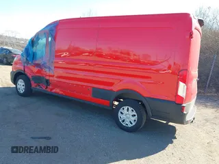 2023 Ford Transit Cargo with VIN 1FTBR1C88PKB51687, listed as a IAAI auction lot 41633028 with 19,577 mi miles. Bid and sale history available at carsss.com. Image 3.