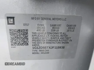 2018 Chevrolet Malibu LT z VIN 1G1ZD5STXJF115938, wystawiony jako IAAI lot #40865907 z przebiegiem 123 115 mil mil oraz . Historia ofert i sprzedaży dostępna na DreamBid. Obrazek 9.