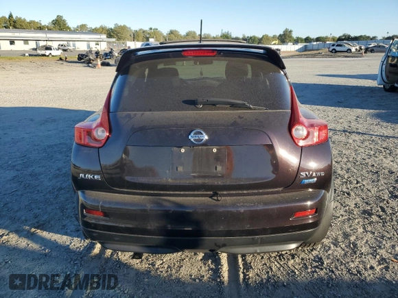 2014 Nissan Juke SV with VIN JN8AF5MV8ET364795, listed as a Copart auction lot 59125284 with Not Provided miles and Salvage Title. Bid and sale history available at DreamBid. Image 6.